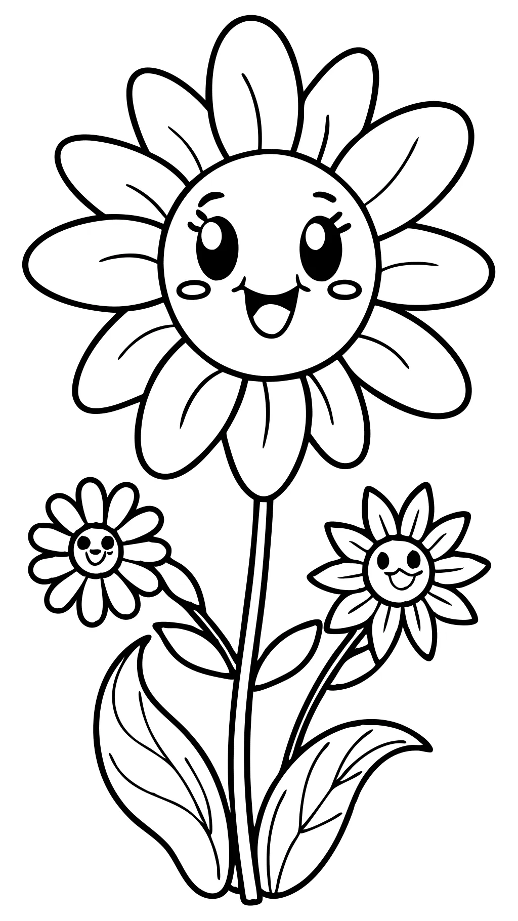 coloriages mignons de fleurs